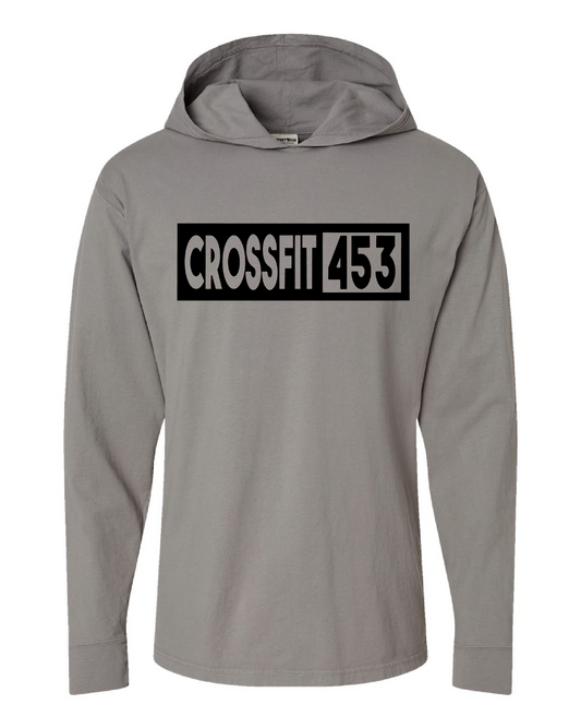 Light Gray Long Sleeve Hooded T Shirt