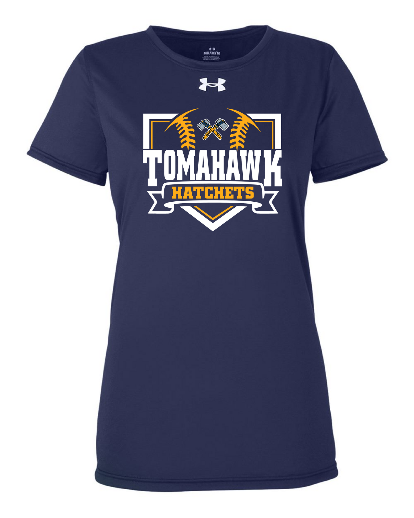 Tomahawk Baseball Ladies UA Tee