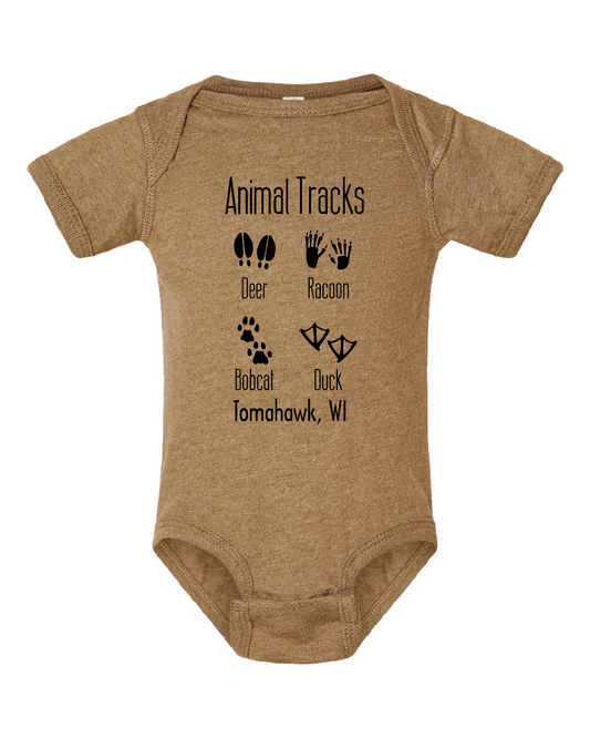 Animal Tracks Infant Bodysuit