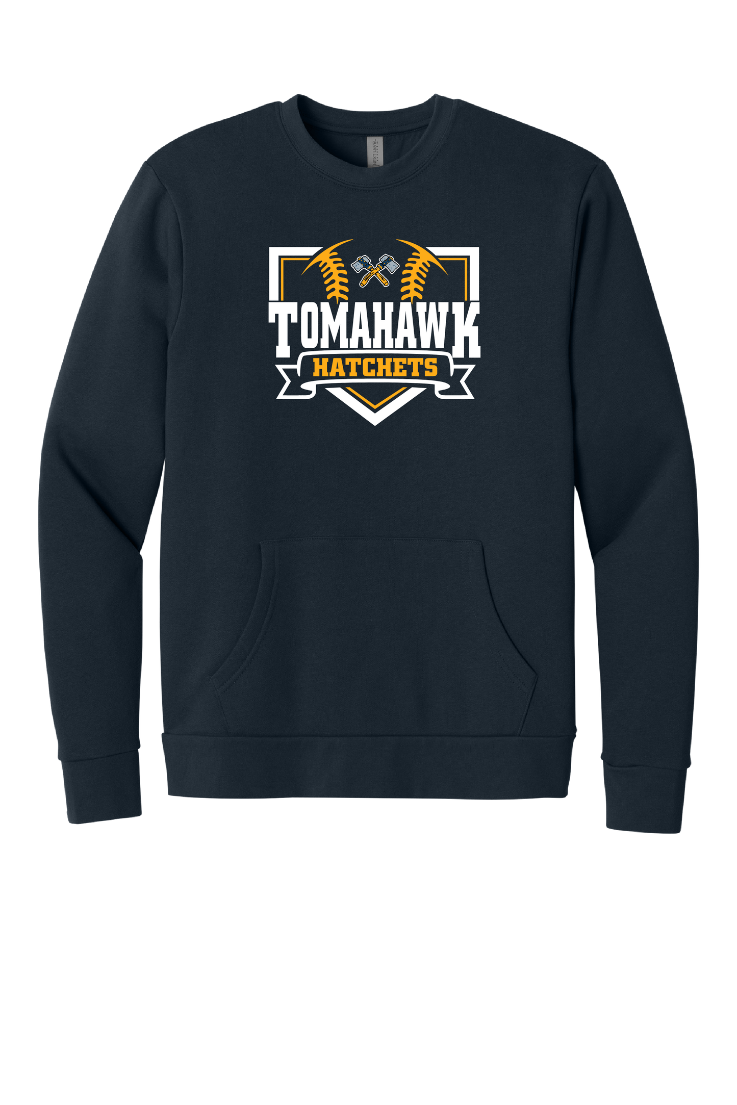 Tomahawk Baseball Pocket Crewneck