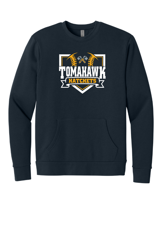 Tomahawk Baseball Pocket Crewneck