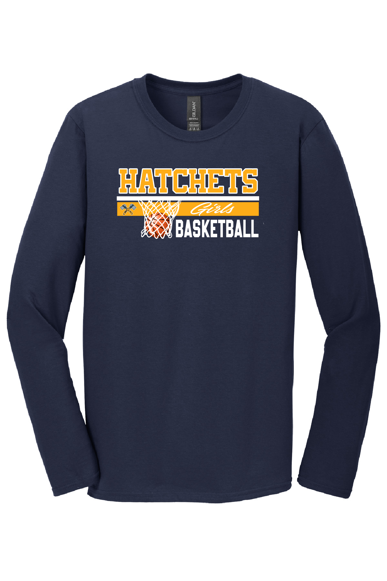 Girls Basketball Youth Long Sleeve Tee