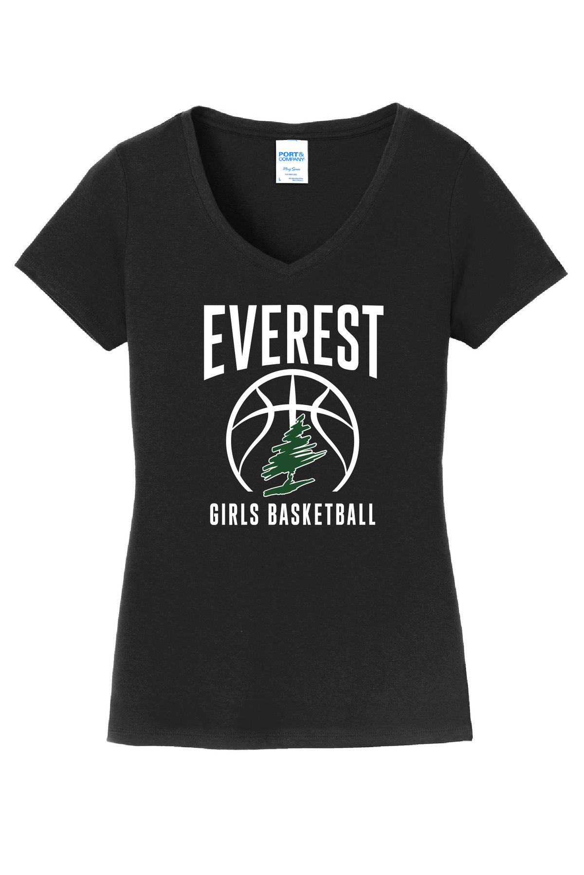 Everest Basketball Ladies V Neck Tee