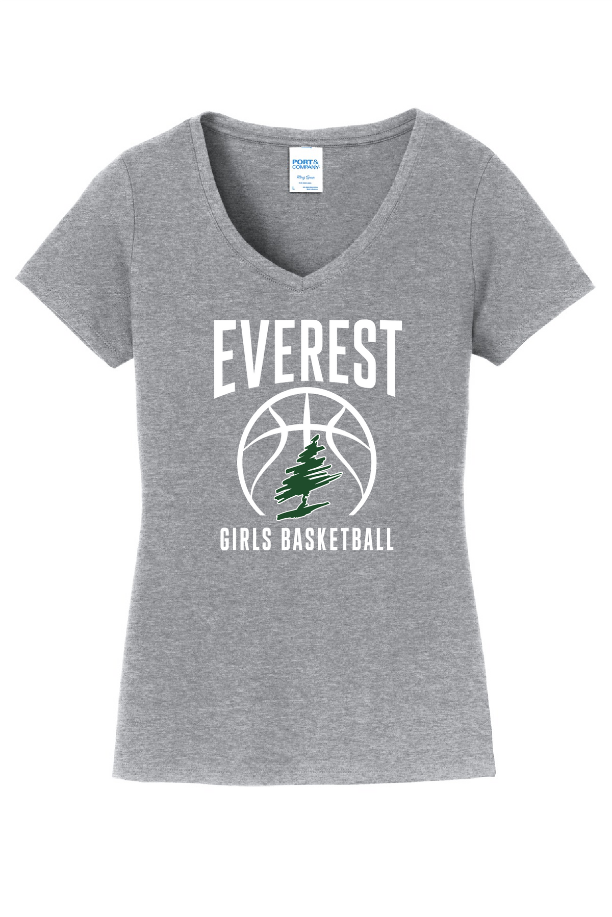 Everest Basketball Ladies V Neck Tee