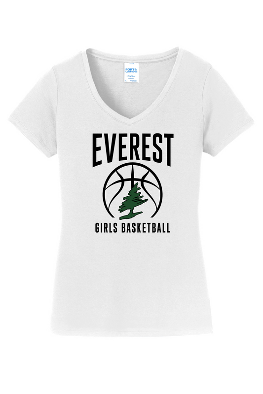 Everest Basketball Ladies V Neck Tee