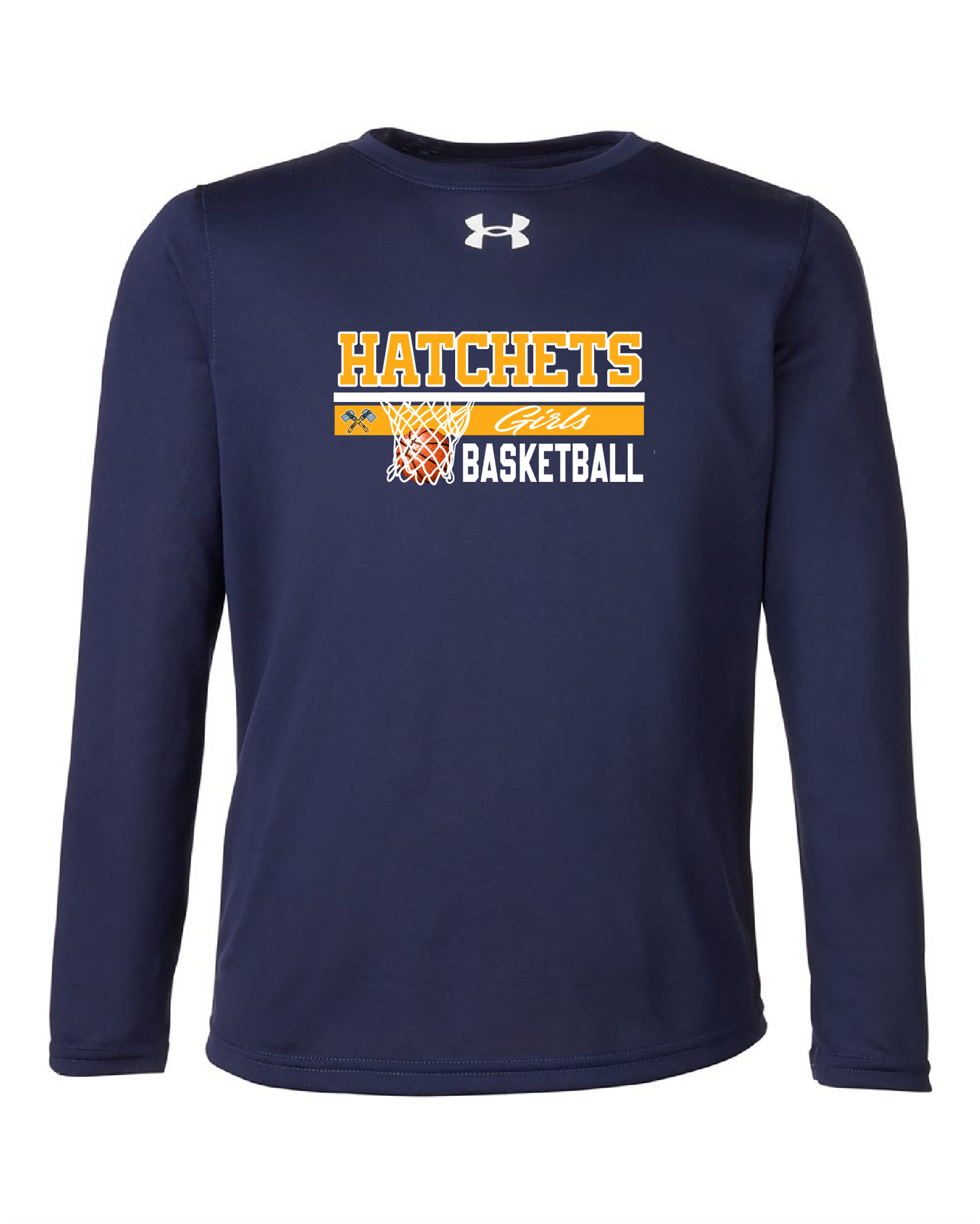 Girls Basketball UA Youth Long Sleeve Tee