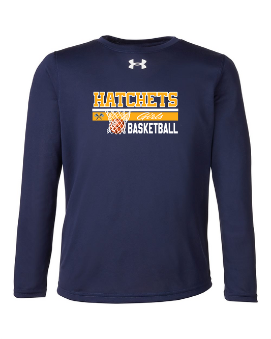 Girls Basketball UA Youth Long Sleeve Tee